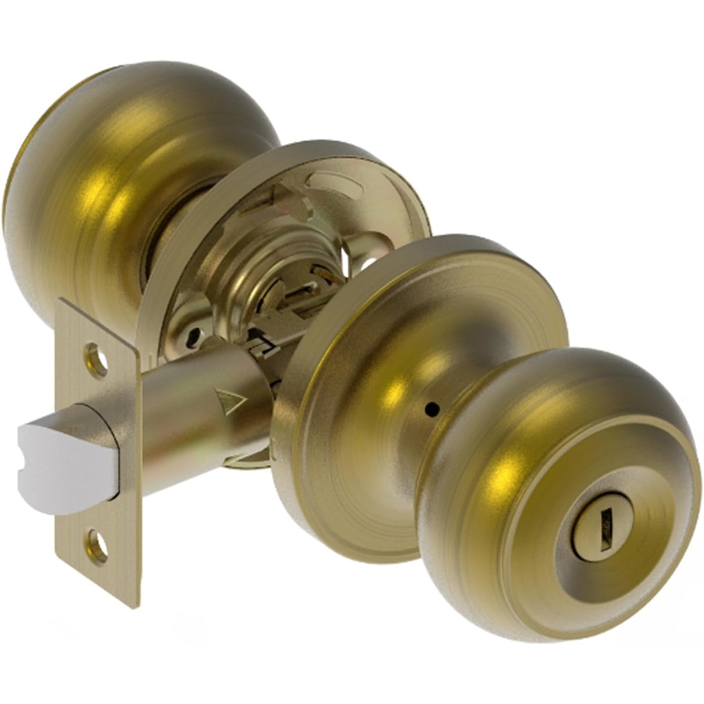 image:imageProbrico Privacy Door Knob Bed Bathroom Interior Door Handle Lock Oil Rubbed BronzeVintage Brass