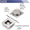 image:image1 PackProbrico Recessed Sliding Door Pull Brushed Nickel Furniture Flush Door Handle Stainless Steel Flush Finger Pull Square 234 Inch Recessed Handle Sliding Flush Door Pull