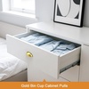 image:image5 PackProbrico Gold Cabinet Handles Bin Cup Drawer Pulls 3 Inch76mm Hole Center Cabinet Cup Pulls Kitchen Cabinet Hardware Shell Style Drawer Handles Knobs Modern Cabinet Pulls for Dresser Closet