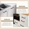 image:imageProbrico 10 Pack 33496mm Hole Centers Plastic Kitchen Cabinet Cup Board Door Handles Modern Black Dresser Door Pulls