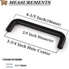 image:imageProbrico 10 Pack 33496mm Hole Centers Plastic Kitchen Cabinet Cup Board Door Handles Modern Black Dresser Door Pulls
