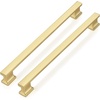 image:imageProbrico 10 Pack 5 Inch Matte Black Cabinet Handles HeavyDuty Drawer Pulls for Dresser Hardware CorrosionResistant Pulls for Cabinets and DrawersBrushed Gold