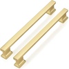 image:imageProbrico 10 Pack 5 Inch Matte Black Cabinet Handles HeavyDuty Drawer Pulls for Dresser Hardware CorrosionResistant Pulls for Cabinets and DrawersBrushed Gold