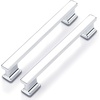 image:imageProbrico 10 Pack 5 Inch Matte Black Cabinet Handles HeavyDuty Drawer Pulls for Dresser Hardware CorrosionResistant Pulls for Cabinets and DrawersPolished Chrome
