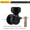 image:imageProbrico 10 Pack Black Privacy Locks Keyless Interior Door Knobs Cylindrical Shape Knob Contemporary Hardware for Bathroom BedroomBlack