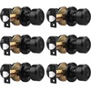 image:imageProbrico 10 Pack Black Privacy Locks Keyless Interior Door Knobs Cylindrical Shape Knob Contemporary Hardware for Bathroom BedroomBlack