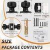 image:imageProbrico 10 Pack Black Privacy Locks Keyless Interior Door Knobs Cylindrical Shape Knob Contemporary Hardware for Bathroom BedroomBlack