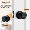 image:imageProbrico 10 Pack Black Privacy Locks Keyless Interior Door Knobs Cylindrical Shape Knob Contemporary Hardware for Bathroom BedroomBlack