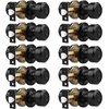 image:imageProbrico 10 Pack Black Privacy Locks Keyless Interior Door Knobs Cylindrical Shape Knob Contemporary Hardware for Bathroom BedroomBlack