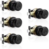 image:imageProbrico 10 Pack Black Privacy Locks Keyless Interior Door Knobs Cylindrical Shape Knob Contemporary Hardware for Bathroom BedroomBlack