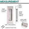 image:imageProbrico 10 Pack Brushed Nickel Recessed Sliding Pulls Rectangular Flush Finger Pulls Stainless Steel Sliding Door Handles 472 Length Recessed Flush Handles Recessed Door Pull Handles