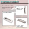image:imageProbrico 10 Pack Brushed Nickel Recessed Sliding Pulls Rectangular Flush Finger Pulls Stainless Steel Sliding Door Handles 472 Length Recessed Flush Handles Recessed Door Pull Handles