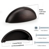image:imageProbrico 10 Pack Cabinet Pulls Modern Oil Rubbed Bronze Bin Cup Cabinet Handles 3 Inch76mm Hole Center Cabinet Cup Pulls Kitchen Cabinet Hardware Shell Style Drawer Handle Knobs