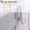 image:imageProbrico 10 Pack Modern Euro Style Cabinet Pulls Rose Gold Kitchen Cabinet Hardware 334 Inch96mm Hole Center Drawer Handles Plastic Dresser Pulls