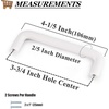 image:imageProbrico 10 Pack Modern Plastic Kitchen Cabinet Dresser Door Handles and Pulls White Color 96mm 334 Hole Centers