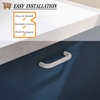 image:imageProbrico 10 Pack Modern Plastic Kitchen Cabinet Dresser Door Handles and Pulls White Color 96mm 334 Hole Centers