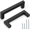 image:imageProbrico 10 Pack Square Bar Cabinet Pulls 712 inch 192mm Hole Center Matte Black Drawer Pulls Modern Handles for Kitchen Cabinets Stainless Steel Cupboard Closet HardwareBlack