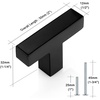 image:imageProbrico 10 Pack Square Bar Cabinet Pulls 712 inch 192mm Hole Center Matte Black Drawer Pulls Modern Handles for Kitchen Cabinets Stainless Steel Cupboard Closet HardwareBlack