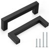 image:imageProbrico 10 Pack Square Bar Cabinet Pulls 712 inch 192mm Hole Center Matte Black Drawer Pulls Modern Handles for Kitchen Cabinets Stainless Steel Cupboard Closet HardwareBlack