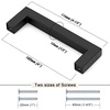 image:imageProbrico 10 Pack Square Bar Cabinet Pulls 712 inch 192mm Hole Center Matte Black Drawer Pulls Modern Handles for Kitchen Cabinets Stainless Steel Cupboard Closet HardwareBlack