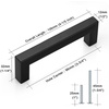 image:imageProbrico 10 Pack Square Bar Cabinet Pulls 712 inch 192mm Hole Center Matte Black Drawer Pulls Modern Handles for Kitchen Cabinets Stainless Steel Cupboard Closet HardwareBlack