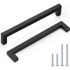 image:imageProbrico 10 Pack Square Bar Cabinet Pulls 712 inch 192mm Hole Center Matte Black Drawer Pulls Modern Handles for Kitchen Cabinets Stainless Steel Cupboard Closet HardwareBlack