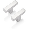 image:imageProbrico 10 Pack Square Bar Cabinet Pulls 712 inch 192mm Hole Center Matte Black Drawer Pulls Modern Handles for Kitchen Cabinets Stainless Steel Cupboard Closet HardwareBrushed Nickel