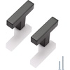 image:imageProbrico 10 Pack Square Bar Cabinet Pulls 712 inch 192mm Hole Center Matte Black Drawer Pulls Modern Handles for Kitchen Cabinets Stainless Steel Cupboard Closet HardwareBlack