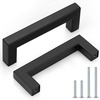 image:imageProbrico 10 Pack Square Bar Cabinet Pulls 712 inch 192mm Hole Center Matte Black Drawer Pulls Modern Handles for Kitchen Cabinets Stainless Steel Cupboard Closet HardwareBlack