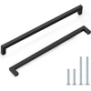 image:imageProbrico 10 Pack Square Bar Cabinet Pulls 712 inch 192mm Hole Center Matte Black Drawer Pulls Modern Handles for Kitchen Cabinets Stainless Steel Cupboard Closet HardwareBlack