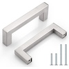 image:imageProbrico 10 Pack Square Bar Cabinet Pulls 712 inch 192mm Hole Center Matte Black Drawer Pulls Modern Handles for Kitchen Cabinets Stainless Steel Cupboard Closet HardwareBrushed Nickel