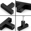 image:imageProbrico 10 Pack Square Bar Cabinet Pulls 712 inch 192mm Hole Center Matte Black Drawer Pulls Modern Handles for Kitchen Cabinets Stainless Steel Cupboard Closet HardwareBlack