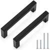 image:imageProbrico 10 Pack Square Bar Cabinet Pulls 712 inch 192mm Hole Center Matte Black Drawer Pulls Modern Handles for Kitchen Cabinets Stainless Steel Cupboard Closet HardwareBlack