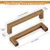 image:imageProbrico 10 Pack Square Bar Cabinet Pulls 712 inch 192mm Hole Center Matte Black Drawer Pulls Modern Handles for Kitchen Cabinets Stainless Steel Cupboard Closet HardwareAntique Brass