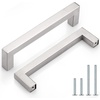 image:imageProbrico 10 Pack Square Bar Cabinet Pulls 712 inch 192mm Hole Center Matte Black Drawer Pulls Modern Handles for Kitchen Cabinets Stainless Steel Cupboard Closet HardwareBrushed Nickel