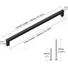 image:imageProbrico 10 Pack Square Bar Cabinet Pulls 712 inch 192mm Hole Center Matte Black Drawer Pulls Modern Handles for Kitchen Cabinets Stainless Steel Cupboard Closet HardwareBlack