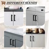 image:imageProbrico 10 Pack Square Bar Cabinet Pulls 712 inch 192mm Hole Center Matte Black Drawer Pulls Modern Handles for Kitchen Cabinets Stainless Steel Cupboard Closet HardwareBlack