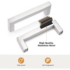 image:imageProbrico 10 Pack Square Bar Cabinet Pulls 712 inch 192mm Hole Center Matte Black Drawer Pulls Modern Handles for Kitchen Cabinets Stainless Steel Cupboard Closet HardwareBrushed Nickel