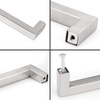 image:imageProbrico 10 Pack Square Bar Cabinet Pulls 712 inch 192mm Hole Center Matte Black Drawer Pulls Modern Handles for Kitchen Cabinets Stainless Steel Cupboard Closet HardwareBrushed Nickel
