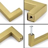 image:imageProbrico 10 Pack Square Bar Cabinet Pulls 712 inch 192mm Hole Center Matte Black Drawer Pulls Modern Handles for Kitchen Cabinets Stainless Steel Cupboard Closet HardwareGold