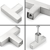 image:imageProbrico 10 Pack Square Bar Cabinet Pulls 712 inch 192mm Hole Center Matte Black Drawer Pulls Modern Handles for Kitchen Cabinets Stainless Steel Cupboard Closet HardwareBrushed Nickel