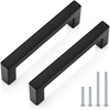 image:imageProbrico 10 Pack Square Bar Cabinet Pulls 712 inch 192mm Hole Center Matte Black Drawer Pulls Modern Handles for Kitchen Cabinets Stainless Steel Cupboard Closet HardwareBlack