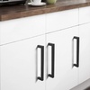 image:imageProbrico 10 Pack Square Bar Cabinet Pulls 712 inch 192mm Hole Center Matte Black Drawer Pulls Modern Handles for Kitchen Cabinets Stainless Steel Cupboard Closet HardwareBlack
