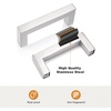 image:imageProbrico 10 Pack Square Bar Cabinet Pulls 712 inch 192mm Hole Center Matte Black Drawer Pulls Modern Handles for Kitchen Cabinets Stainless Steel Cupboard Closet HardwareBrushed Nickel