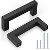 image:imageProbrico 10 Pack Square Bar Cabinet Pulls 712 inch 192mm Hole Center Matte Black Drawer Pulls Modern Handles for Kitchen Cabinets Stainless Steel Cupboard Closet HardwareBlack