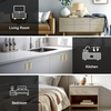 image:imageProbrico 10 Pack Square Bar Cabinet Pulls 712 inch 192mm Hole Center Matte Black Drawer Pulls Modern Handles for Kitchen Cabinets Stainless Steel Cupboard Closet HardwareGold