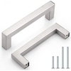 image:imageProbrico 10 Pack Square Bar Cabinet Pulls 712 inch 192mm Hole Center Matte Black Drawer Pulls Modern Handles for Kitchen Cabinets Stainless Steel Cupboard Closet HardwareBrushed Nickel