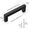 image:imageProbrico 10 Pack Square Bar Cabinet Pulls 712 inch 192mm Hole Center Matte Black Drawer Pulls Modern Handles for Kitchen Cabinets Stainless Steel Cupboard Closet HardwareBlack