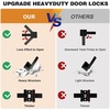 image:imageProbrico 10 Pack Square Brushed Gold Passage Door Handle Heavy Duty Keyless Door Lever Lock for Hallway Closet Interior Satin Brass Door Knobs LocksetBlack