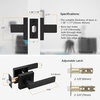 image:imageProbrico 10 Pack Square Brushed Gold Passage Door Handle Heavy Duty Keyless Door Lever Lock for Hallway Closet Interior Satin Brass Door Knobs LocksetBlack